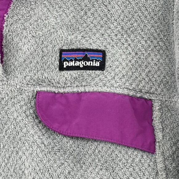 Patagonia Re-Tool Snap-T Pullover Womens Small Fleece Gray Purple Polartec Ski - Picture 3 of 12